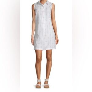 Liz Claiborne Sleeveless Sheath Dress Size L New Flax Rope Print Msrp $59.00